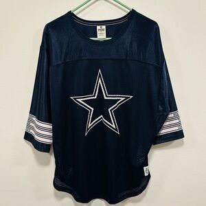 PINK Victoria's Secret Dallas cowboys nfl Navy star Jersey size large!